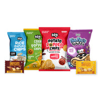 BRB Rakhi Snack Box With Toasties, Popped Chips, Shortcuts Wafer Bites & Protection Cards - Regular