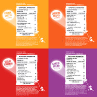 BRB NoNo's Toasties - Assorted Flavours - Carolina Reaper, Fusion Cheese, Sizzlin' Schezwan & Garlic Bread | Baked, Not Fried | No Maida, No Palm Oil, Healthy Snack | 8 x 60gm Pack