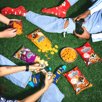 BRB NoNo's Toasties - Assorted Flavours -  Carolina Reaper, Fusion Cheese, Sizzlin' Schezwan & Garlic Bread | Baked, Not Fried | No Maida, No Palm Oil, Healthy Snack | 4 x 60gm Pack