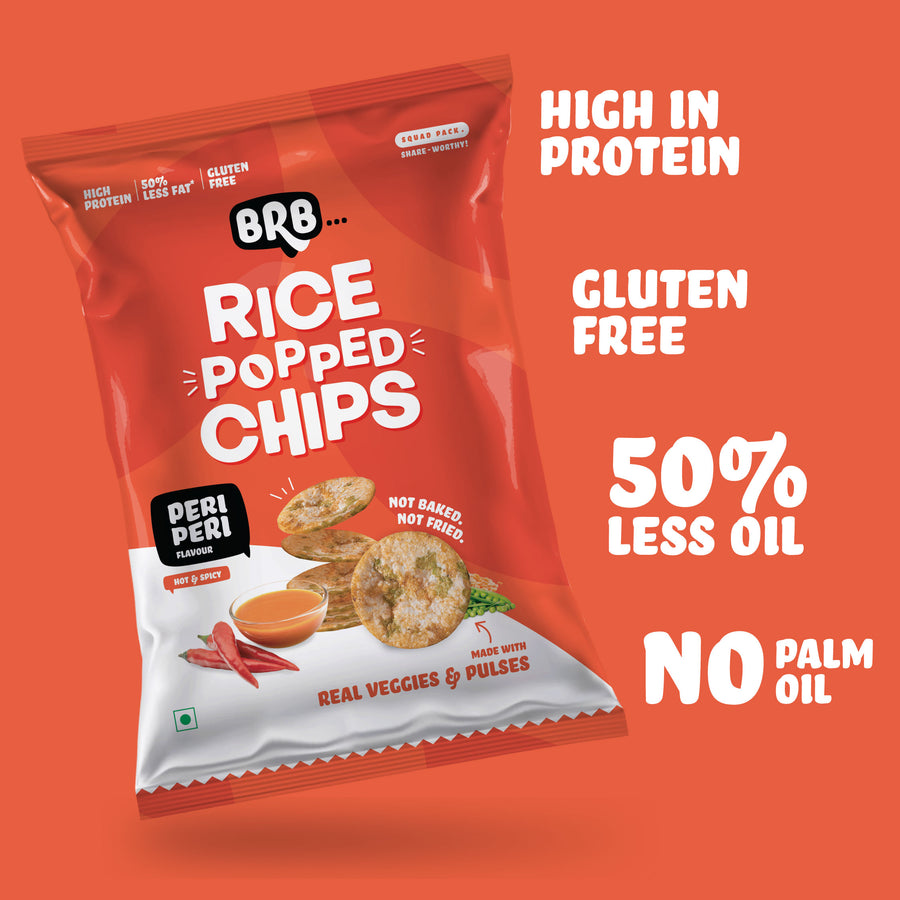 Rice Popped Chips - 20 Packs - 4 Flavours X 5 Packs (48g Each)