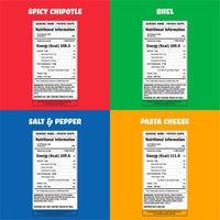 MEGA COMBO - 24 Packs - 12 Flavours X 2 Packs (48g each) - Potato Popped Chips, Rice Popped Chips & Corn Popped Chips