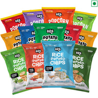 PARTY COMBO - 13 Packs - 13 Flavours X 1 Packs (48g each) - Potato Popped Chips, Rice Popped Chips & Corn Popped Chips